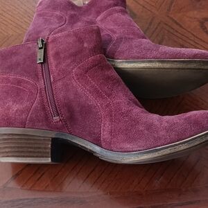 Lucky Brand Red Suede Booties
